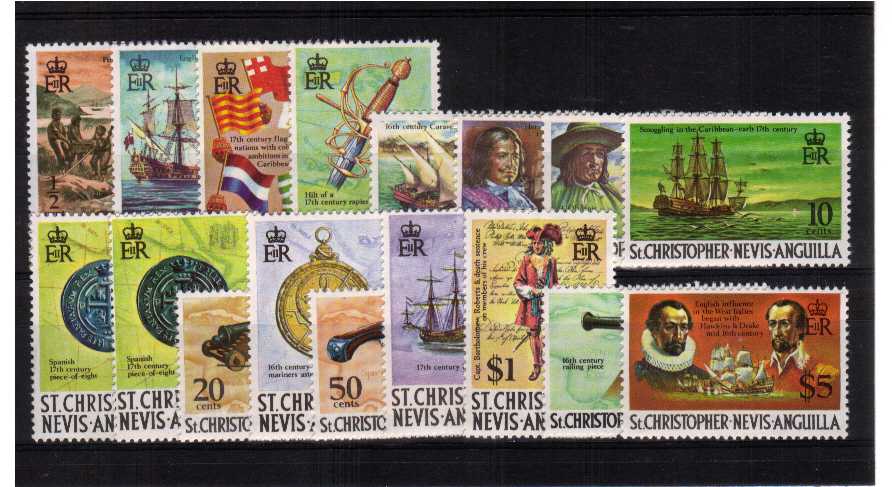 Pirates & Ships - superb unmounted mint set of seventeen.<br/><b>QQNO</b>