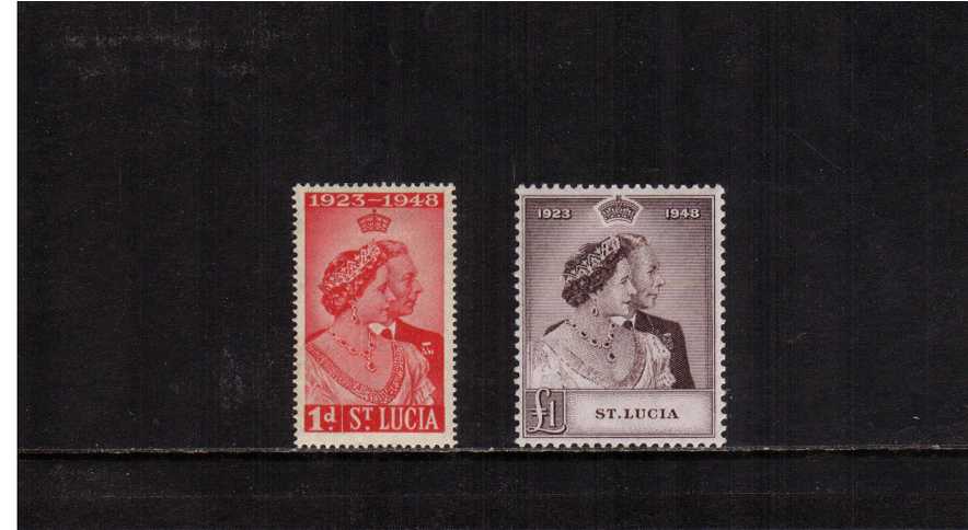 The 1948 Royal Silver Wedding set of two superb lightly mounted mint.<br/><b>SEARCH CODE: 1948RSW</b><br/><b>QQY</b>