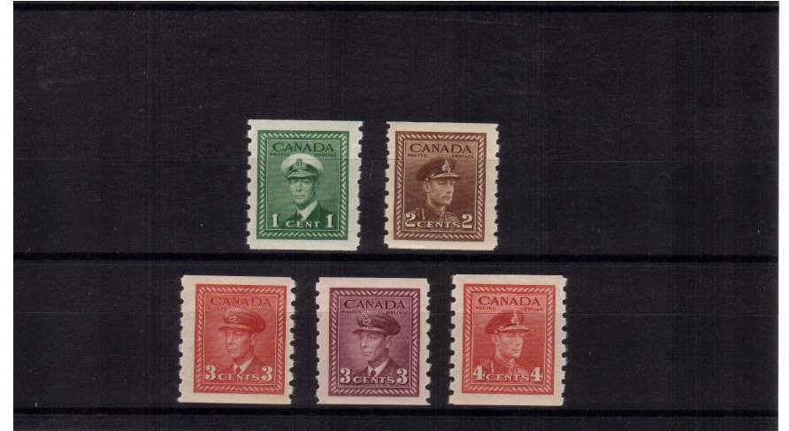 A superb unmounted mint COIL set of five.<br/><b>QUQ</b>