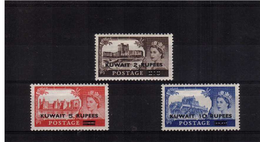 The ''Castles'' set of three superb unmounted mint.<br/><b>QQW</b>