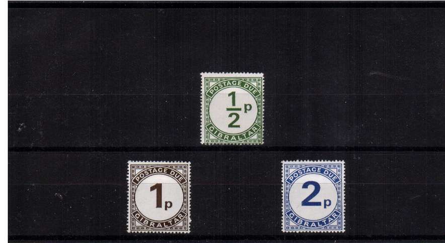 A good mounted mint set of three