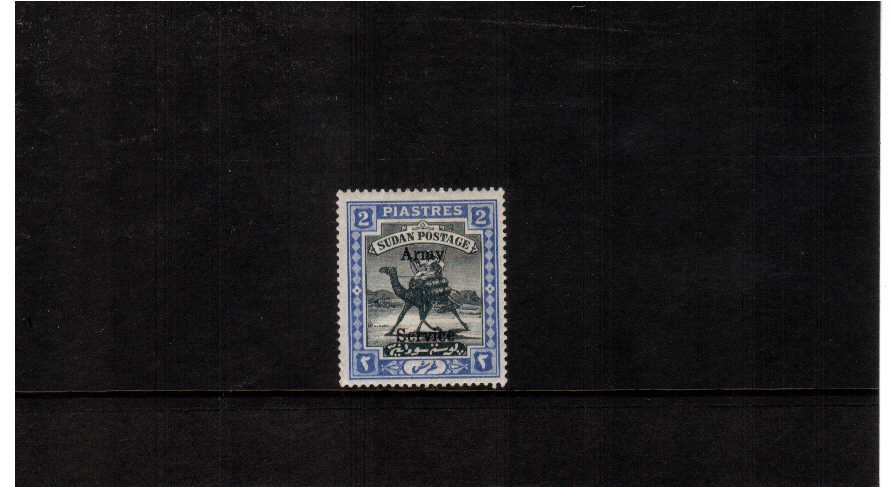 2p Black and Blue - Quatrefoil Watermark.<br/>A fine mounted mint single. SG Cat �.00