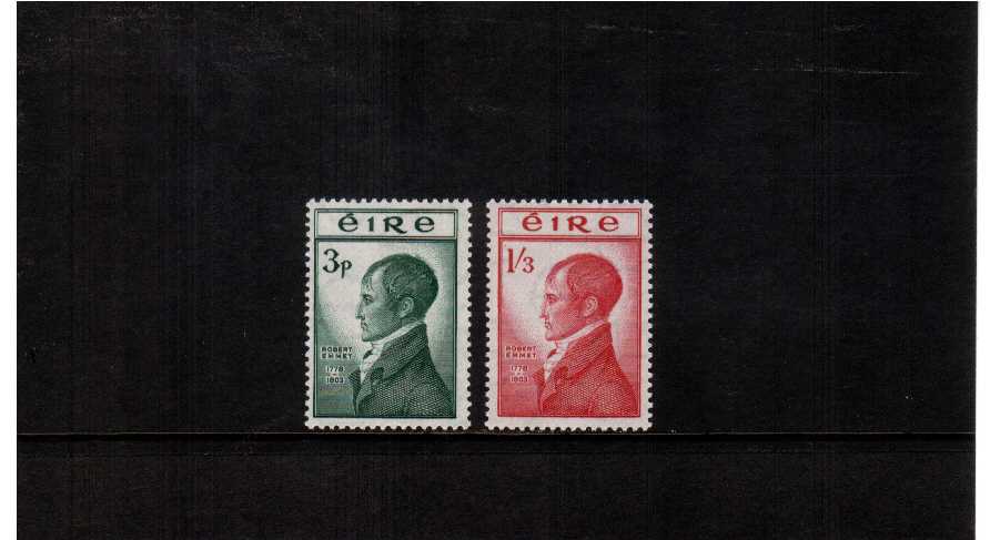 Death Anniversary of Emmet<br/>A superb unmounted mint set of two