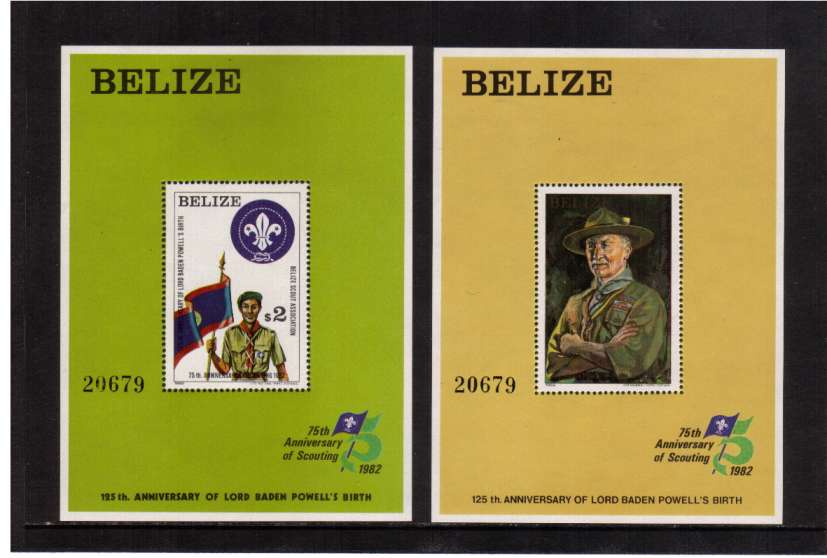 125th Birthday of Lord Baden-Powell Scouts set of two minisheets superb unmounted mint.