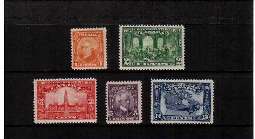 60th Anniversary of Confederation<br/>A superb unmounted mint set of five.<br/><b>QCX</b>