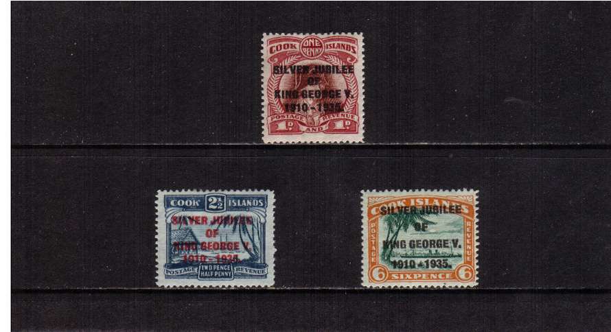 Silver Jubilee set of three superb unmounted mint.<br/><b>SEARCH CODE: 1935JUBILEE</b><br/><b>QQV</b>