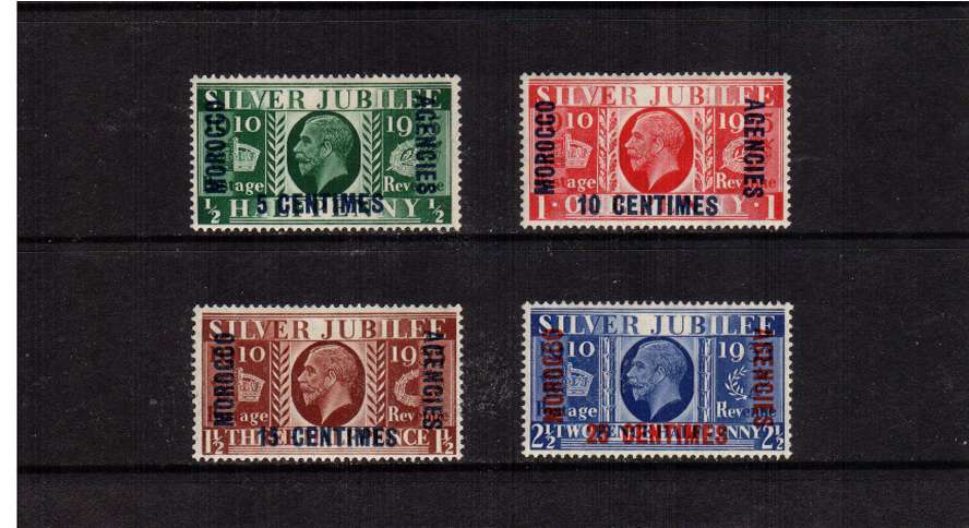 FRENCH CURRENCY - Silver Jubilee set of four lightly mounted mint.<br/><b>SEARCH CODE: 1935JUBILEE</b>