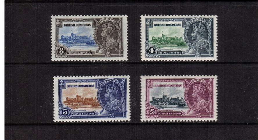 Silver Jubilee set of four superb unmounted mint.<br/><b>SEARCH CODE: 1935JUBILEE</b><br/><b>QQM</b>