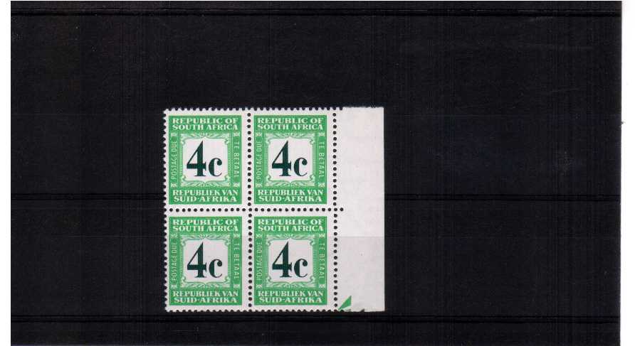 superb unmounted mint marginal block of 4   c3pr