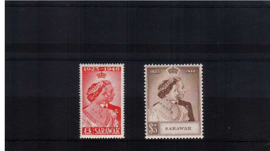 the 1948 Royal Silver Wedding set of two very lightly mounted mint.<br/><b>SEARCH CODE: 1948RSW</b><br/><b>QQY</b>