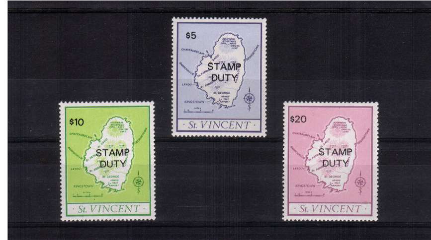 POSTAL FISCALS - Maps - set of three superb unmounted mint 
<br/><b>QQIG</b>