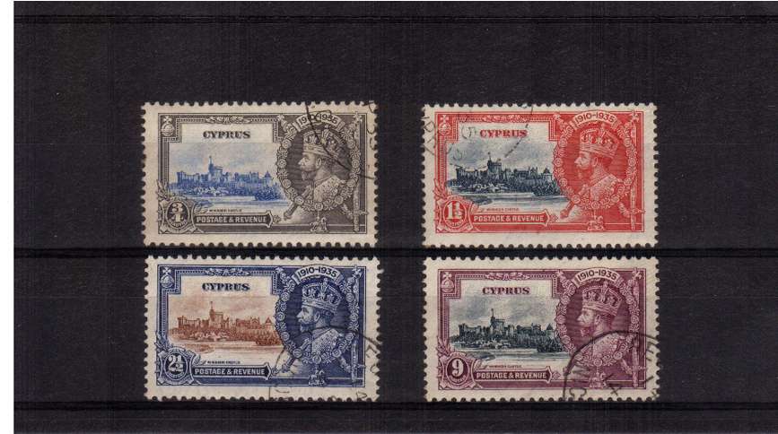 Silver Jubilee set of four superb fine used.<br/><b>SEARCH CODE: 1935JUBILEE</b>