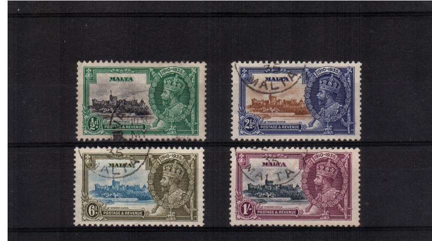 Silver Jubilee set of four superb fine used.<br/><b>SEARCH CODE: 1935JUBILEE</b>