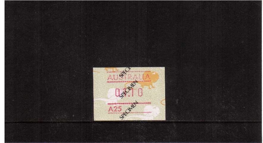 $1.10 Lizard FRAMA single single overprinted ''SPECIMEN''