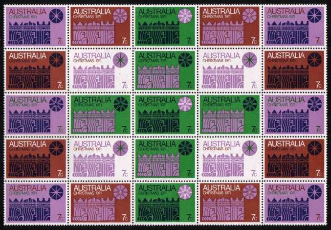 The Christmas block of twenty-five superb unmounted mint