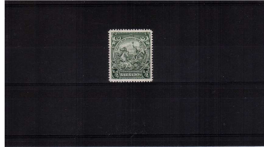 絛 Green - Perforation 14. A very scarce stamp superb unmounted mint.