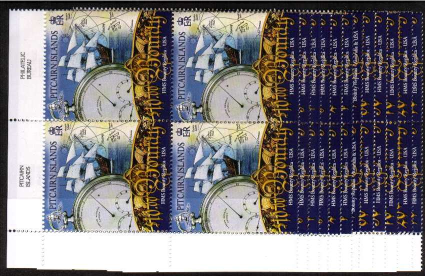 H.M.S. Bounty definitive set of twelve in corner blocks of four.<br/><b>QXQ</b>