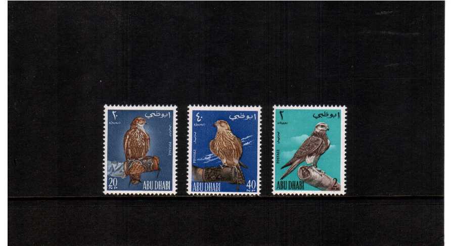 The Falcons ''Bird'' set of three very, very lightly mounted mint.
<br/><b>XTX</b>
