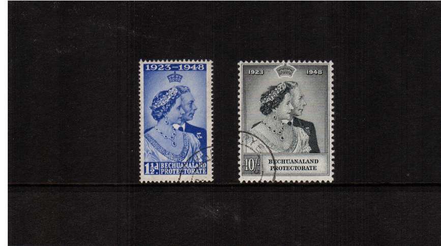 The 1948 Royal Silver Wedding set of two superb fine used.<br/><b>SEARCH CODE: 1948RSW</b>