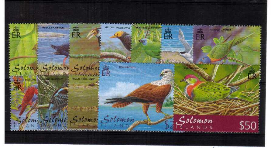 Birds - superb unmounted mint set of twelve