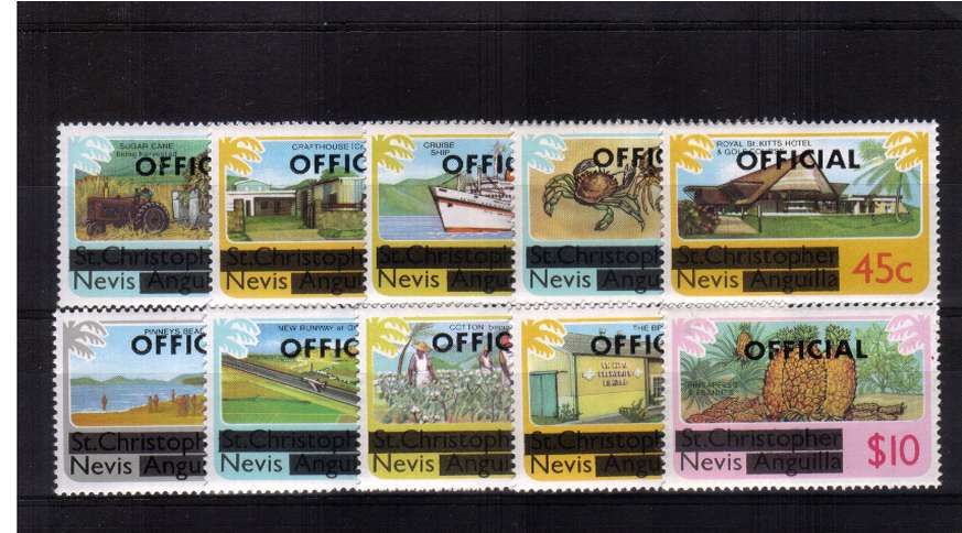 OFFICIALS - set of ten superb unmounted mint.