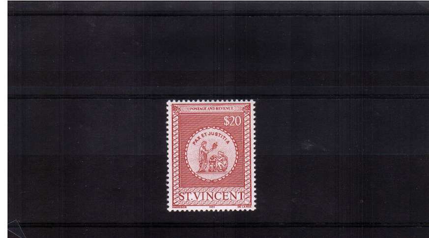 POSTAL FISCAL STAMP - $20 single superb unmounted mint.
<br/><b>QZQ</b>