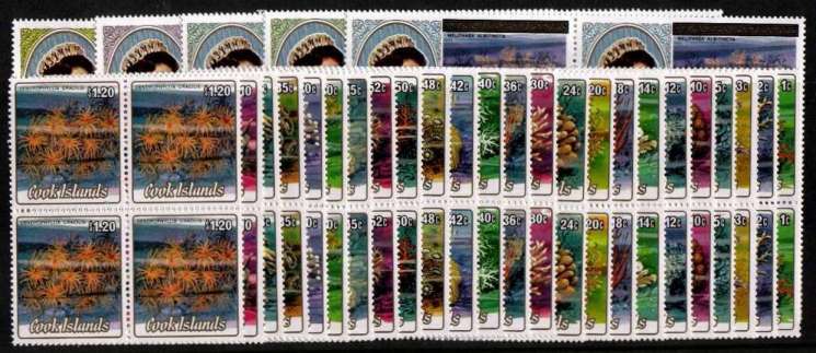 The Corals, Marine Life set of twentynine in superb unmounted mint blocks of four.<br/>Rare to find in blocks!!<br/><b>QZQ</b>