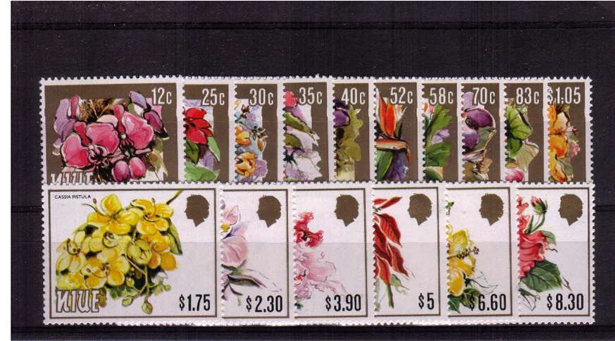 The Flowers set of sixteen superb unmounted mint. 
<br/><b>QZQ</b>