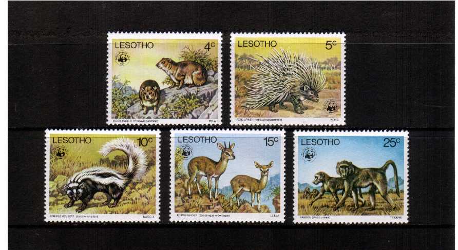 wwf - Endangered Species set of five superb unmounted mint