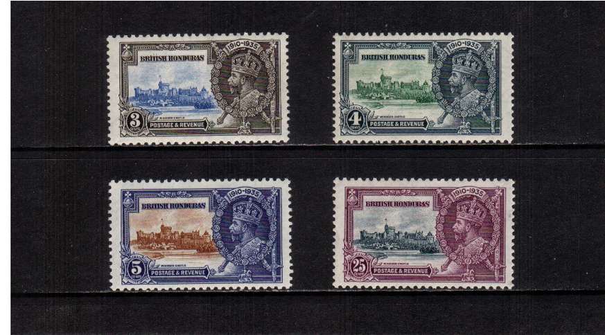 Silver Jubilee set of four fine lightly mint.
<br/><b>SEARCH CODE: 1935JUBILEE</b><br/><b>ZHZ</b>