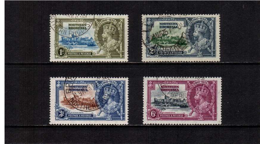 Silver Jubilee set of four superb fine used.
<br/><b>SEARCH CODE: 1935JUBILEE</b><br/><b>QQW</b>