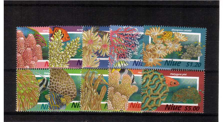 Corals set of ten superb unmounted mint