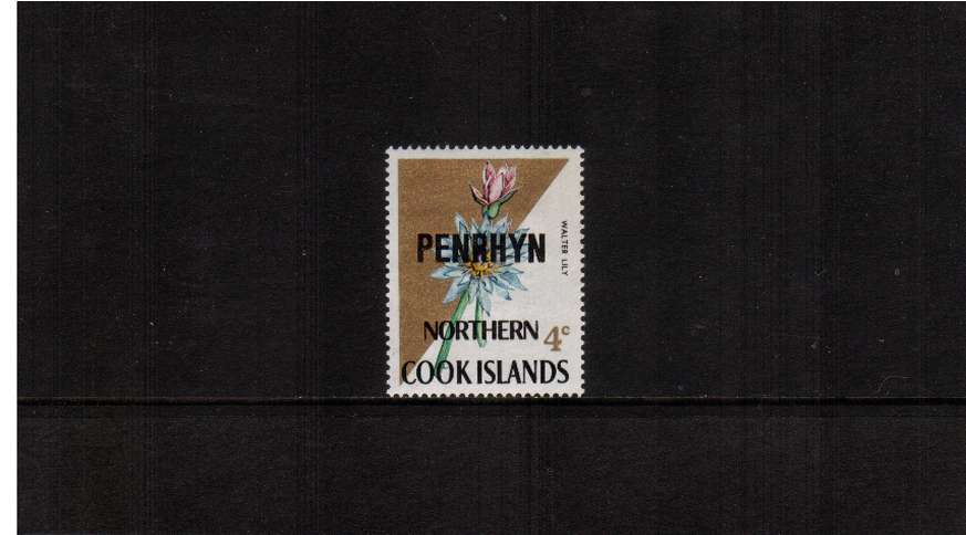The 4c Gum Arabic showing the variety  ''WALTER' LILLY'' superb unmounted mint.