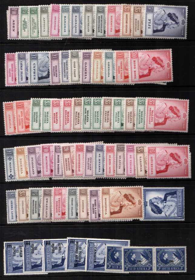 The famous Royal Silver Wedding set of 138 stamps all superb UNMOUNTED MINT.<br/>
A difficult set to assemble!