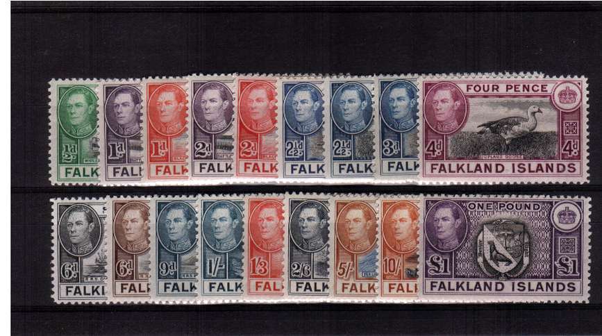 The famous 1938 definitive set of eighteen superb unmounted mint.<br/>A scarce to set to find unmounted!
<br/><b>QFQ</b>