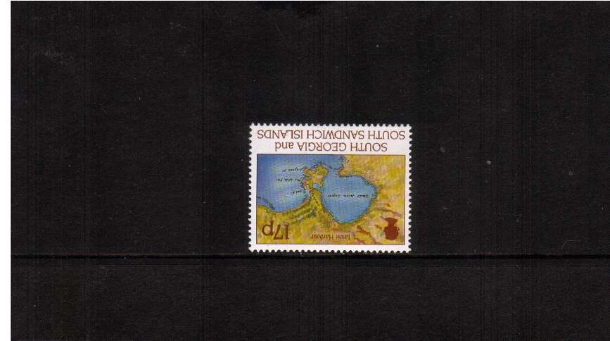 Larsen's first voyage 17p single superb unmounted mint<br/>with INVERTED WATERMARK. 

<br/><b>ZQF</b>