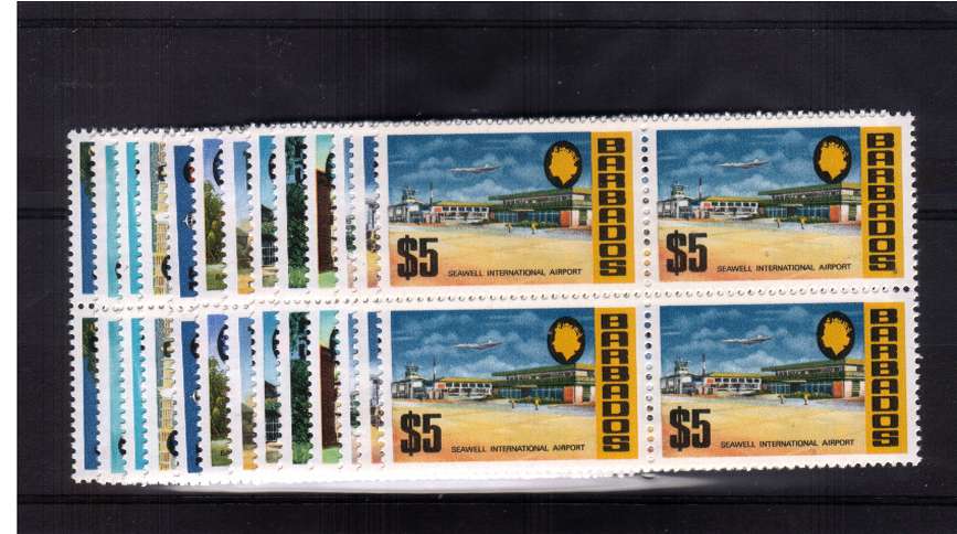 The Block watermark set of thirteen in superb unmounted mint blocks of four.<br/><b>ZQH</b>
