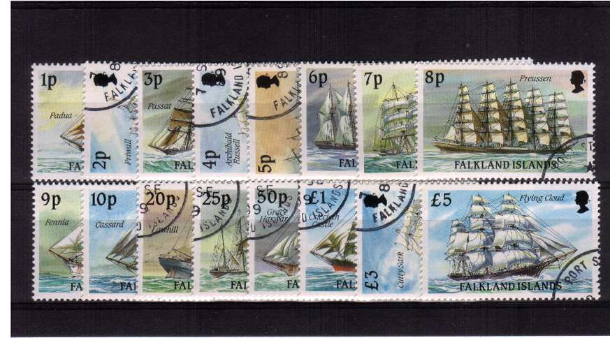 The Sailing Ships complete set of sixteen superb fine used.
<br/><b>ZQJ</b>