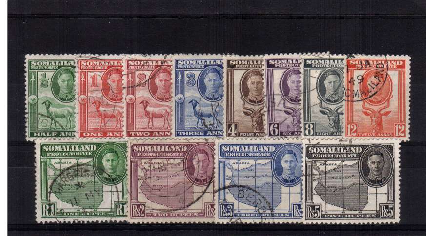 King George 6th ''Full Face'' set of twelve superb fine used.
<br><b>ZKU</b>