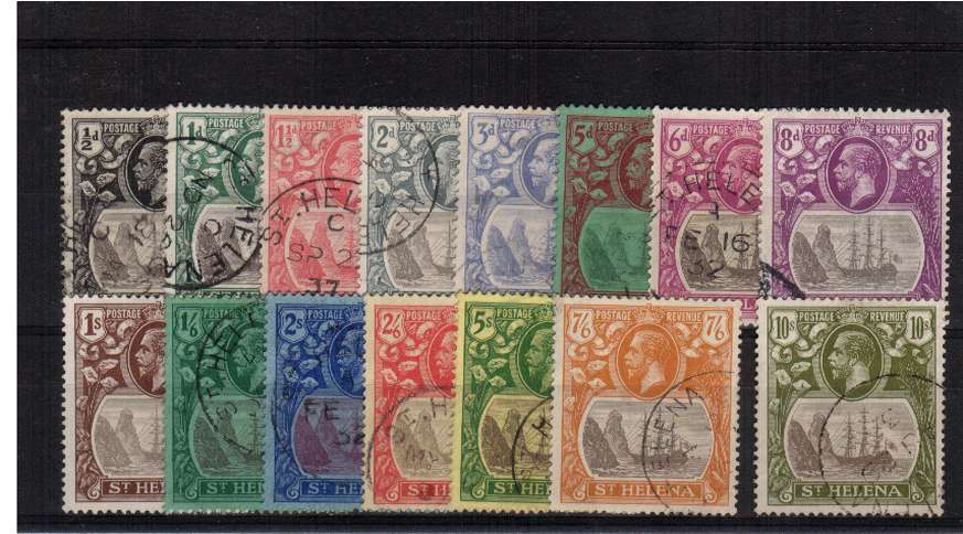 The Badge of St. Helena set of fifteen as per SG to the 10/- value superb fine used.
<br/><b>ZQG</b>