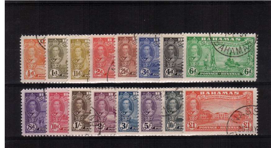 Tercentenary of Settlement of Island of Eleuthera<br/>A superb fine used set of sixteen.<br/><b>ZKT</b>