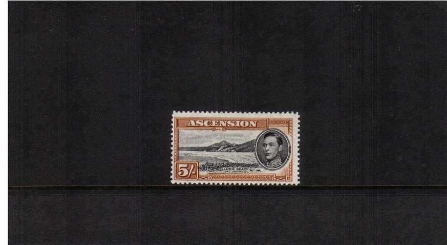 5/- Black and Yellow-Brown - Perforation 13 lightly mounted mint.
<br/><b>ZQP</b>