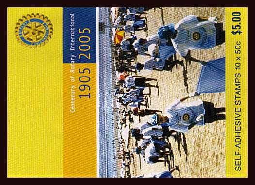 $5.00 Centenary of Rotary International complete unfolded flat booklet 
