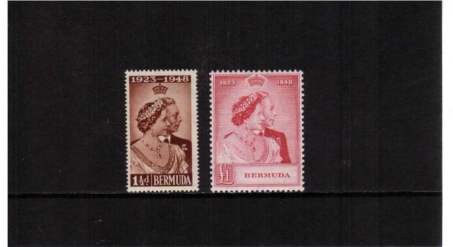 The 1948 Royal Silver Wedding set of two superb unmounted mint.<br/><b>SEARCH CODE: 1948RSW</b><br/><b>QPA</b>