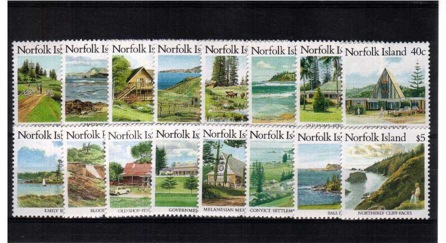 Scenes. A superb unmounted mint set of sixteen.<br/><b>UEU</b>