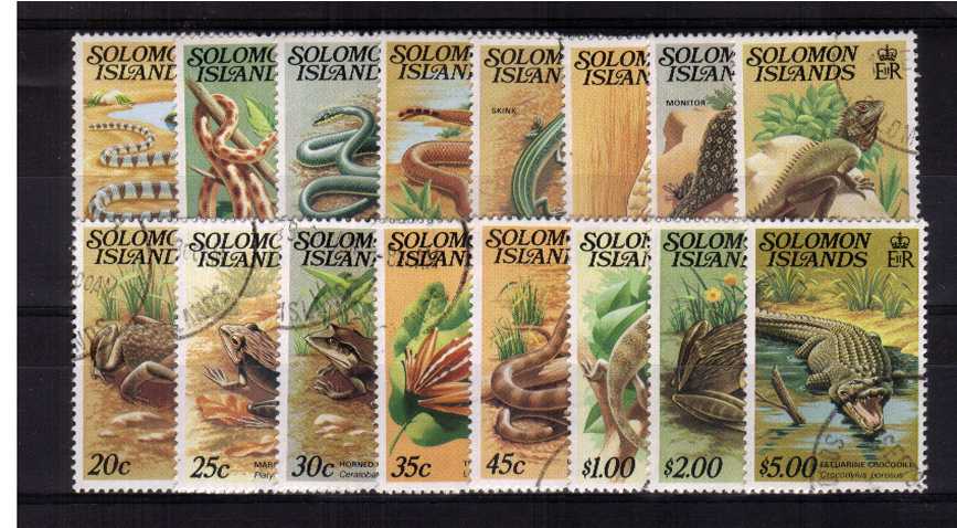 Reptiles - Without Imprint Date. A superb fine used set of sixteen.
<br/><b>AQB</b>