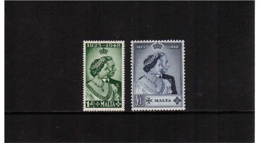 The 1948 Royal Silver Wedding set of two superb unmounted mint.<br/><b>SEARCH CODE: 1948RSW</b>