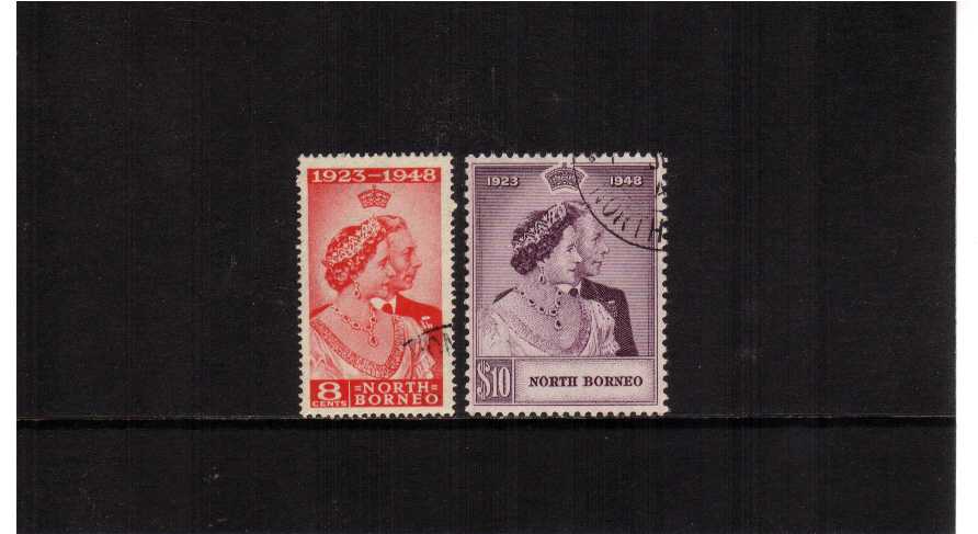 the 1948 Royal Silver Wedding set of two superb fine used,<br/><b>SEARCH CODE: 1948RSW</b>