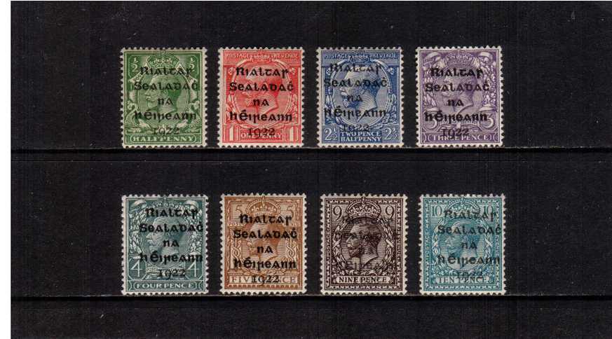 The ''DOLLARD'' Black overprint set of eight good mounted mint 

