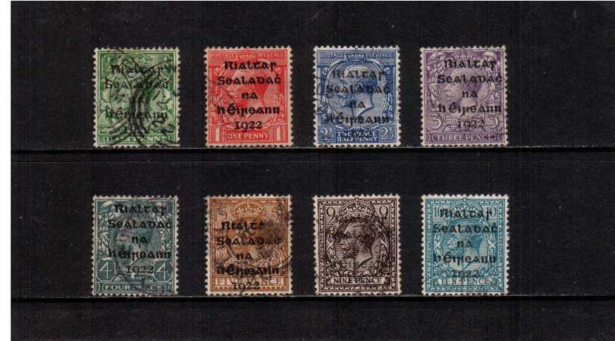 The ''DOLLARD'' Black overprint set of eight good fine used.

